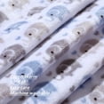 thumbnail image 3 of CREVENT Blue Elephant Cozy Warm Baby Blanket, Infant Toddler Newborn, Unisex, 30"X40", 3 of 6
