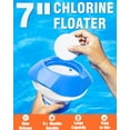 thumbnail image 2 of Flotador de cloro para piscina de 7 pulgadas – Dispensador de cloro flotante de gran capacidad para tabletas de cloro de 1 y 3 pulgadas Flotador de piscina con liberación ajustable para piscina, 2 of 6