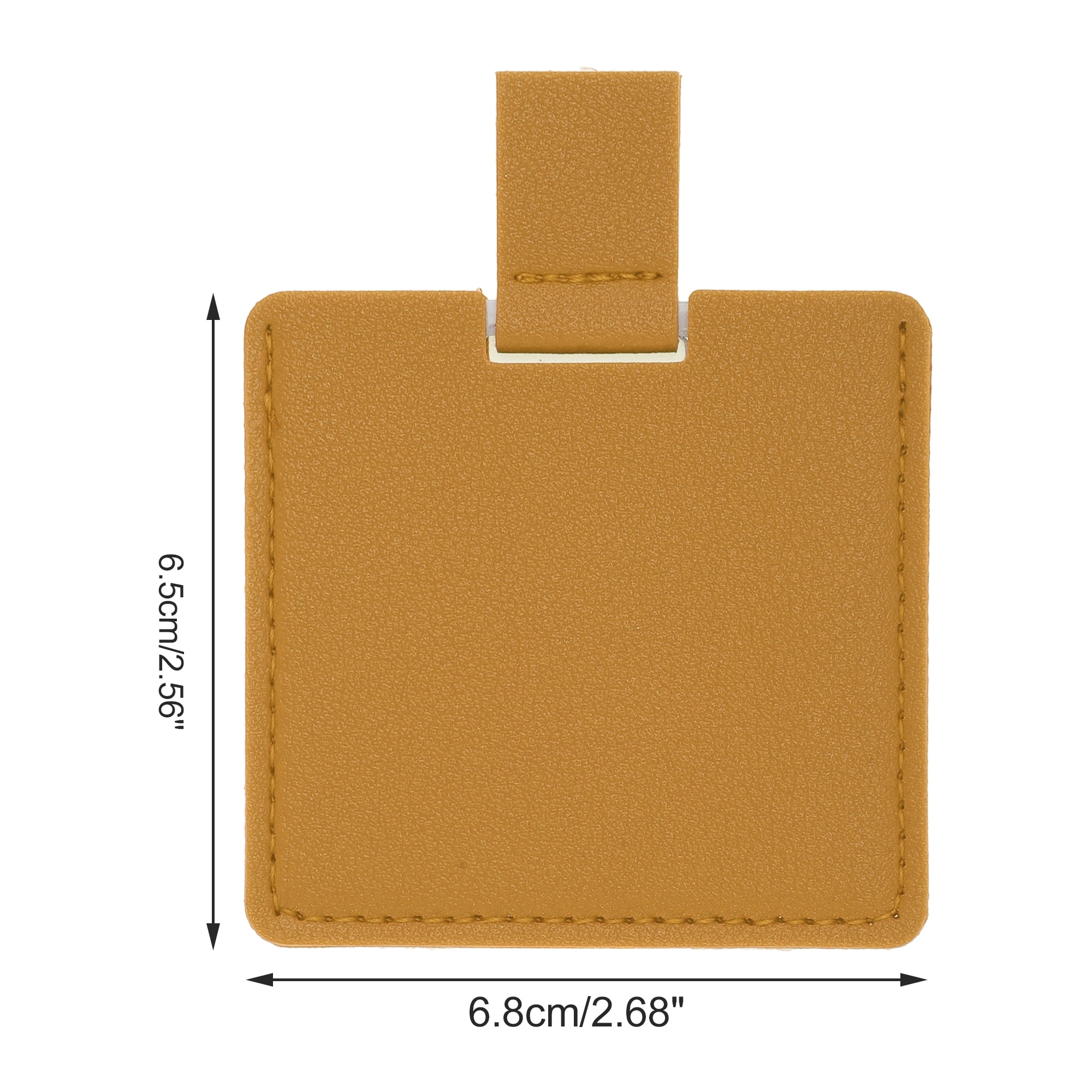 Unique Bargains 1 Pc Square Shape Makeup Mirror Yellow