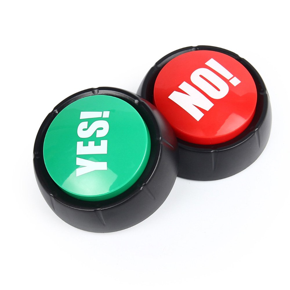 YES NO Sound Button Toys Party Tools Supplies Sounding Toys Holiday