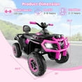 thumbnail image 2 of OLAKIDS 2 Seater 24V Ride on Car, 4WD Kids ATV Quad with Remote Control, LED Lights, Power Display, Bluetooth, Spring Suspension, Electric 4 Wheeler for Boys Girls Aged 3+ Years, 2 of 8