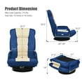 thumbnail image 3 of Costway 360-Degree Swivel Gaming Floor Chair with Foldable Adjustable Backrest Blue, 3 of 12