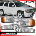 thumbnail image 2 of M-AUTO Headlights Assembly for 2001-2007 GMC Sierra, 01-06 GMC Yukon Denali, Yukon XL 1500 Denali Pickup, 2 of 9