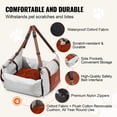 thumbnail image 3 of Asiento de coche para perros VEVOR, asiento elevador impermeable para perros para coche con asas laterales y bolsillo de almacenamiento, correa de seguridad con clip y relleno de algodón PP, 3 of 9
