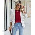 thumbnail image 4 of Women Dressy Casual Tops Business Work Blouses Summer Shirts Short Sleeve Crew Neck Outfits 2025, 4 of 5