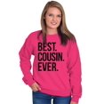thumbnail image 4 of Best Cousin Ever Family Relatives Unisex Plus Fleece Graphic Sweatshirt Brisco Brands 3X, 4 of 5