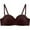 Coffee, variant on Summer Sports Bras for Women Solid Color Women's Daily Adjustable Underwear Gathered Thin Bra No Underwire 34-42