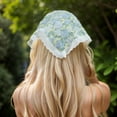 thumbnail image 3 of Unique Bargains 1 Pc Headband Plaid Triangle Hair Accessories for Women Green, 3 of 5
