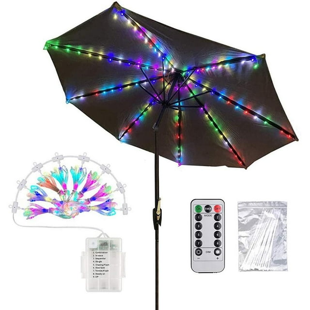 yingyy LED Umbrella Lights Outdoor Waterproof Battery Powered Fairy with Remote Control Umbrella Lights