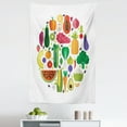 thumbnail image 1 of Vegetable Art Tapestry, Healthy and Fresh Ingredients in Circle Vegetarian Yummy and Natural Food Theme, Fabric Wall Hanging Decor for Bedroom Living Room Dorm, 5 Sizes, Multicolor, by Ambesonne, 1 of 1
