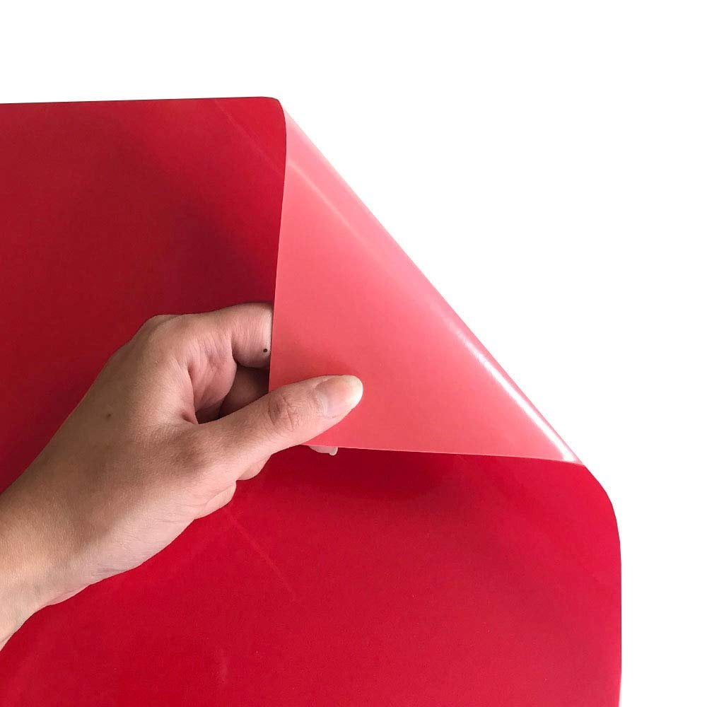 Siser StripFlock Pro HTV 12"x1yd Roll Bright Red - Textured Heat Transfer Vinyl - for use with Siser, Cricut and Silhouette Cutters - CPSIA Certified