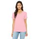 thumbnail image 1 of Camiseta de mujer Bella + Lienzo cuello de pico tejido jersey holgado ROSA XL, 1 of 1