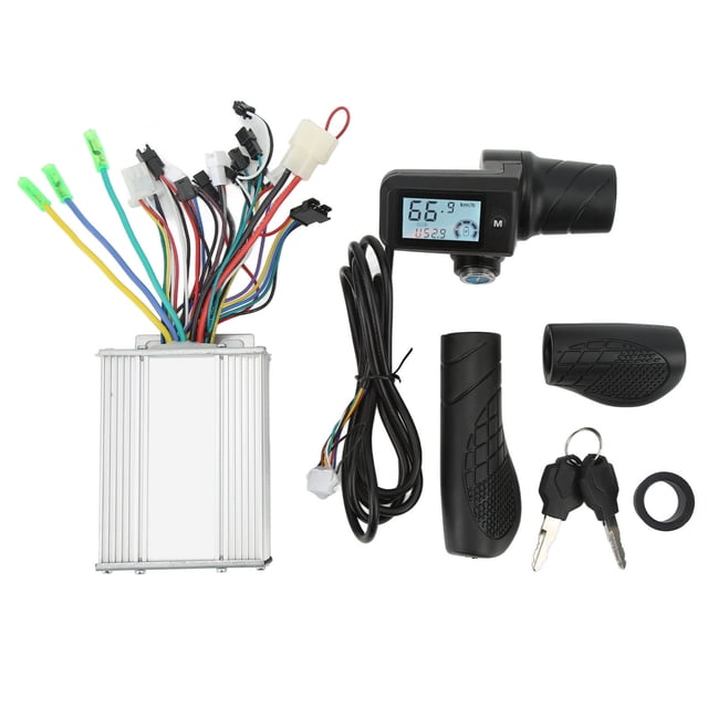 Kit de controlador de bicicleta eléctrica de 450 W, sin escobillas, con pantalla LCD y acelerador para reacondicionamiento de 36 V y 48 V.
