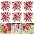 thumbnail image 1 of Lazos rizados navideños AIMUDI de 10 cm, 6 unidades, rojo/blanco, 1 of 7