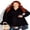 Black, variant on City Chic Women's Plus Size Hi Lo Fully Lined Zip Frill Coat - Black