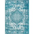 thumbnail image 1 of Unique Loom Richmond Medallion Border Rug  7' x 10' Rectangle Turquoise/Ivory, 1 of 1