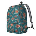 thumbnail image 2 of Pioneer Flower Floral Print Pattern Backpack for School, Cute School Bag with Adjustable Shoulder Straps and Padded Back, 15.7"x11.8"x5.5", 2 of 5