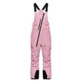 thumbnail image 2 of LNZGNM Toddler Snow Bibs Waterproof Insulated Lightweight Ski Bibs Athletic Adjustable Strap Zip up Snowsuit Winter Outdoor Sports Romper with Pockets, Pink, 12-13 Years, 2 of 7