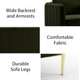 thumbnail image 4 of SZLIZCCC Modern Velvet Accent Chair, Single Sofa Chairs Armchair with Square Arm, Upholstered Accent Chairs for Living Room Green, 4 of 7