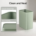 thumbnail image 5 of Small Metal Trash Can, 2.1 Gallon Slim Trash Can for Bathroom, Wastebasket Garbage Bin for Bedroom, Office, Kitchen, Under Sink (Matte Black), 5 of 6