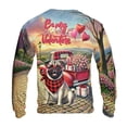 thumbnail image 2 of Be My Valentine's Pug Truck Full of Love Flower Balloon All Over Print 3D Sweatshirt Unisex Merch Dog Lover Gifts - 02029, 2 of 6