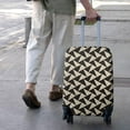 thumbnail image 3 of Black Beige Chevron Pattern Luggage Cover Fashion Suitcase Cover Baggage Covers Fit 25-28 Inch Luggage (Go Travel), 3 of 5