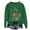 Green, variant on Baberdicy Mardi Gras Sweatshirt, Women Long Sleeve Sweatshirt Casual Cute Shirts, Women's Letter Printed Crewneck Top Purple Polyester