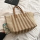 thumbnail image 2 of Bolsa de hombro tejido de paja para las axilas, de playa de verano para mujer (marrón claro), 2 of 9