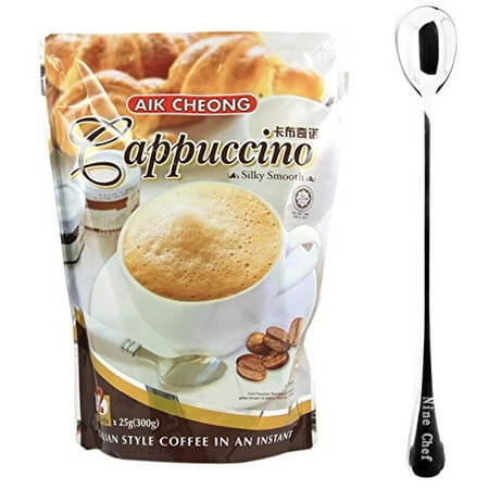 NineChef Bundle Aik Cheong Malaysia Cappuccino Beverage (2 Pack)+ 1 NineChef Spoon
