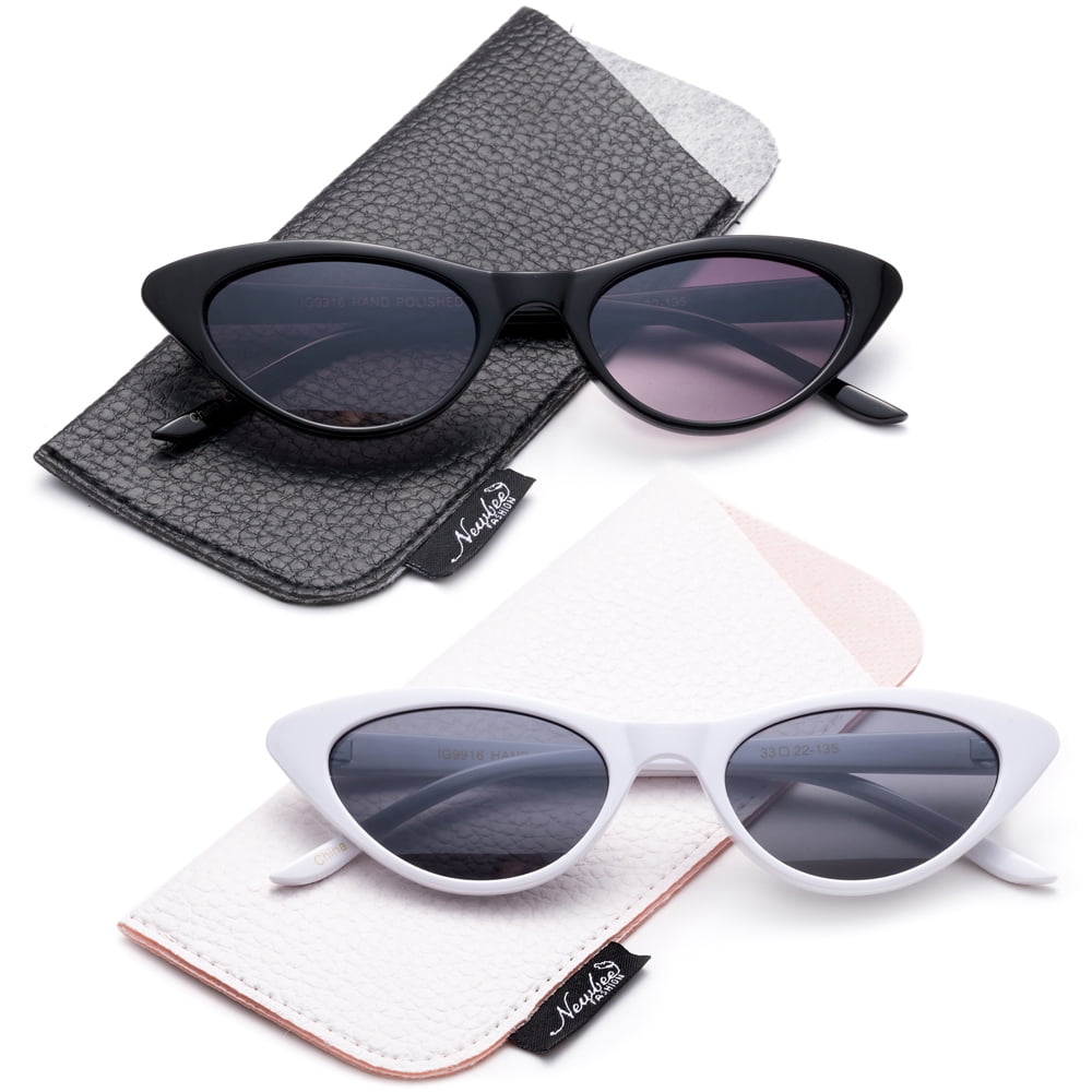 Designer Inspired Retro Vintage Narrow Cat Eye Sunglasses for Women Small Plastic Frame Designer Inspired Retro Vintage Narrow Cat Eye Sunglasses for Women Small Plastic Frame