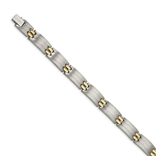 Bracelet IP-Plating Jaune Titane de 8,5 Pouces