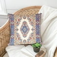 thumbnail image 4 of Persian Ethnic Pattern Boho Pillow Cover Southwest Farmhouse Pillow Cover Home Decor 18x18 Inch Cotton Linen Throw Pillow Case Cushion Cover for Sofa Couch, 4 of 6