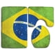 thumbnail image 1 of Juego de Alfombras de Baño ABPHQTO Bandera de Brasil 3 Piezas, 1 of 2