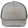thumbnail image 2 of Mens Christian Cross Embroidered Rope Hat Foam Front Mesh Back Trucker Hat, Graphite/Graphite, 2 of 4