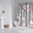 thumbnail image 2 of Floral Shower Curtain Watercolor Botanical Bathroom Decor Rustic Flower Design Fabric Bath Curtain for Tub Country Style Home Accessories with Hooks，72x84in, 2 of 5