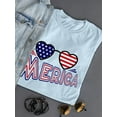 thumbnail image 3 of Merica Heart Sunglasses T-Shirt Women -Image by Shutterstock, Female 3X-Large, 3 of 4