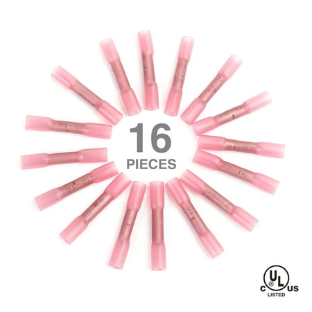 EverStart 16-Piece Heat Shrink Splice Automotive Connector Kit, Red