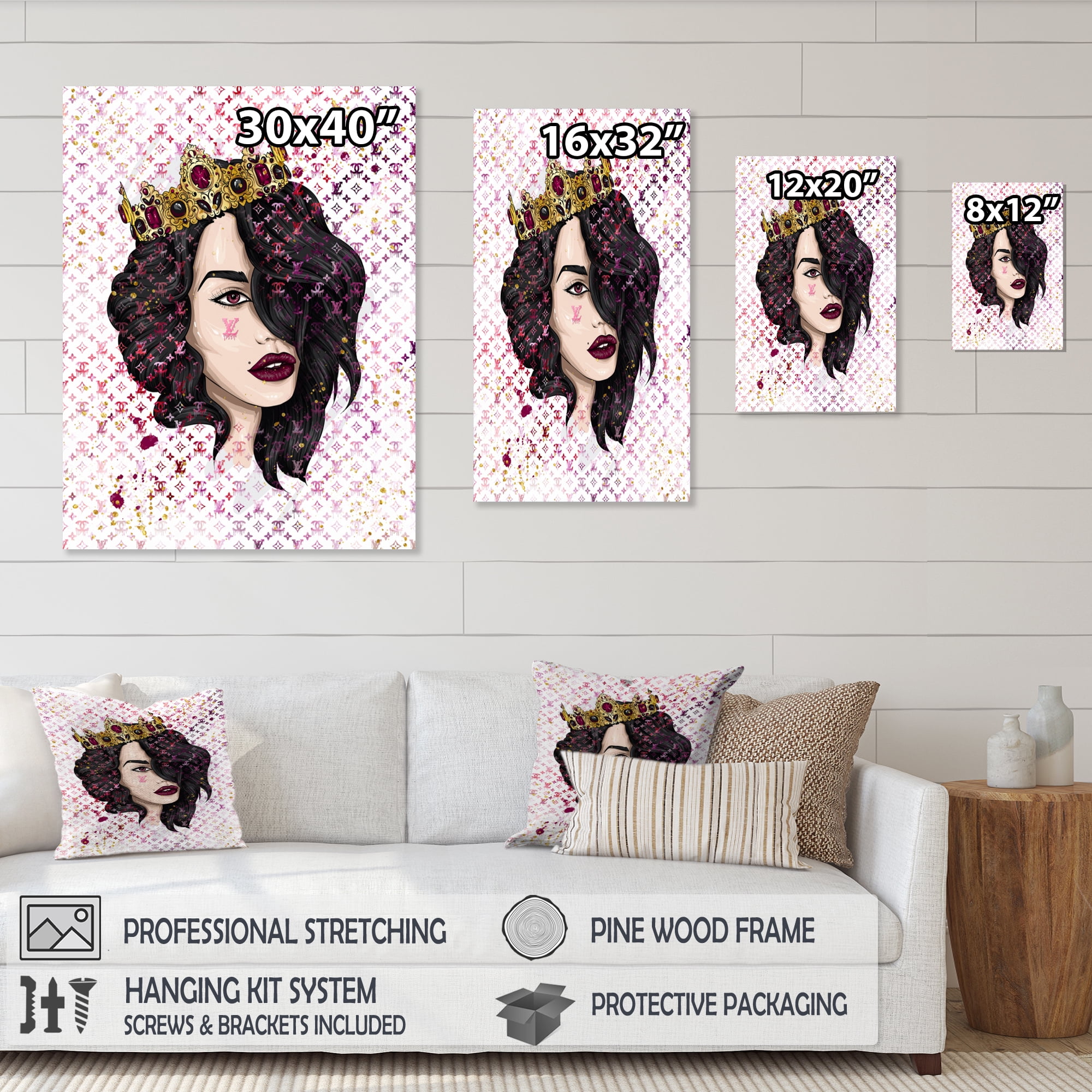 Designart Designer Female Royalty I Canvas Wall Art