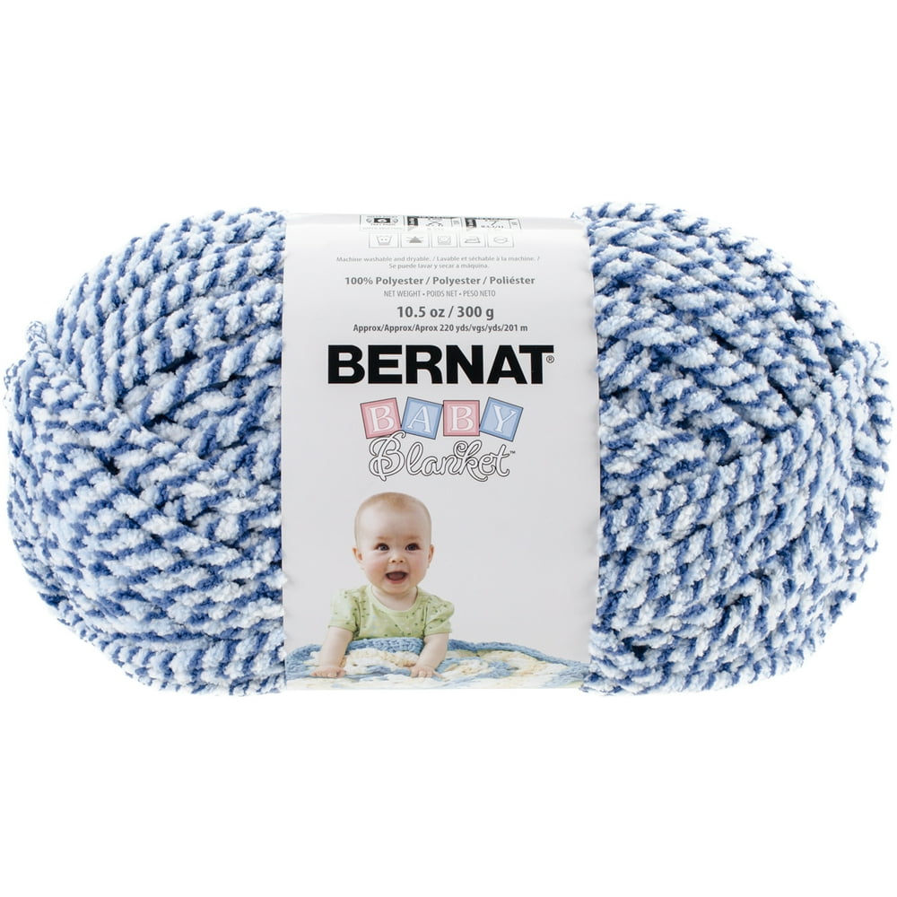 Bernat Baby Blanket Twists Big Ball YarnBlue Twist
