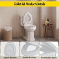 thumbnail image 2 of Bingirl 2-in-1 Dual Seat 19 Inch White Toilet Seat Elongated Quick Release Soft Close Quick Install, 2 of 7