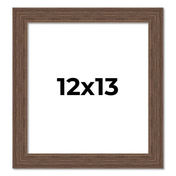 12x13 Frame Brown Distressed Barnwood Picture Frame | Rustic Farmhouse Photo Frame Includes UV
