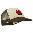 thumbnail image 5 of Yin Yang Embroidered Foam Mesh Cap - Brown Tan OSFM, 5 of 5