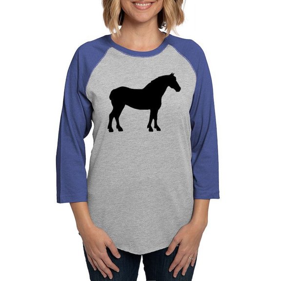 CafePress - Draft Horse - Womens Baseball Tee