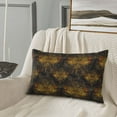 thumbnail image 5 of Sikiie Gold Dragonfly Mandala Print Plush Pillow Cover, Wrinkle-proof and Stain-resistant Pillow Protector without Pillow Core, Home Decoration-14"x20", 5 of 6