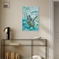 thumbnail image 3 of Serene Turtle Colorful Coastal Wall Art Canvas Wall Art by Art Remedy, White Floater Frame, 21" x 31", 3 of 7