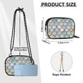 thumbnail image 4 of FORMRS Mini Crossbody Bag for Women Adjustable Shoulder Rope Travel Casual Phone Purse, Light Blue Shimmering Pattern, 4 of 7