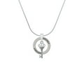 thumbnail image 2 of Delight Jewelry Silvertone Crown Key Hockey Ring Charm Necklace, 18", 2 of 4