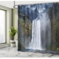 thumbnail image 4 of Ambesonne Landscape Shower Curtain, America Cliffs Scene, 69"Wx84"L, Green Blue White, 4 of 4