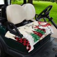 thumbnail image 2 of Golf Cart Seat Covers for 2 Seater,Red Snowman Christmas Microfiber Cart Seat Towel Blanket,Xmas Tree Snowflake Vintage Absorbent Breathable Non Slip Bench Seats Protector for Golf Course 51"x31", 2 of 9