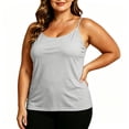 thumbnail image 3 of TaTaai Women's Plus Size Camisole with Built In Padded Bra Adjustable Strap Sleeveless Tank Top for Daily Wear, 3 of 7